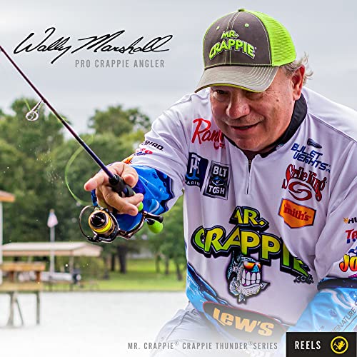 Lew's Crappie Thunder Spinning Fishing Reel, 2 Bearing System, Right or Left-Hand Retrieve, Crappie Thunder Green