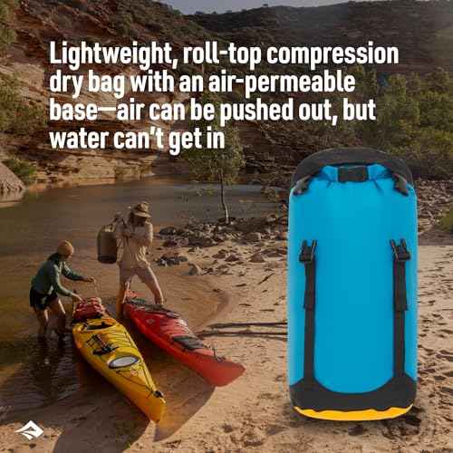 Sea to Summit eVac Compression Dry Bag, Waterproof Compression Sack, 13 Liter, High Rise Grey