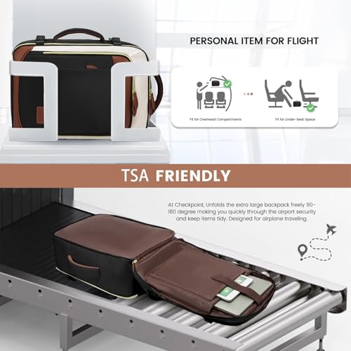 LOVEVOOK 40L Travel Backpack for Women, Carry On Backpack with 3 Packing Cubes,TSA Personal Item Travel Bag Airline Approv...