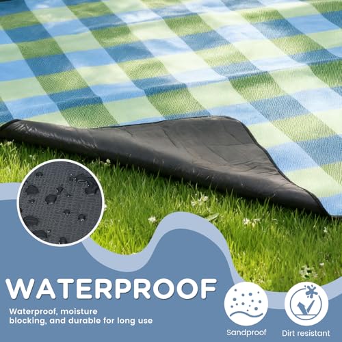 RYCHIC Waterproof Picnic Blanket Beach Outdoor Camping Mat Extra Large Foldable Cute Big Travel Essential Accessories Gift...
