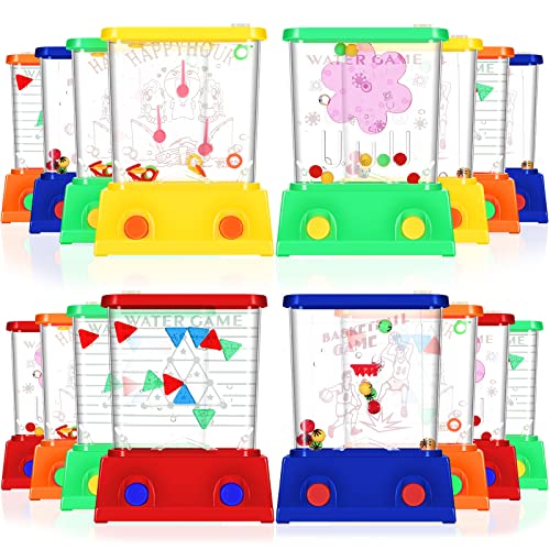 Zhanmai 16Pcs Handheld Water Games Mini Arcade Fish Ring Toss Basketball, Water Ring Toss Handheld Toys for Kids Adults, R...