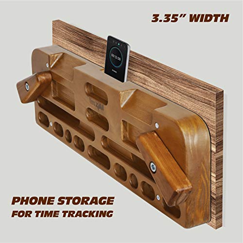 Yes4All Wooden Hang Board/Climbing Board for Doorway - Hand Strengthener Equipment for Training Finger, Grip and Pull Up