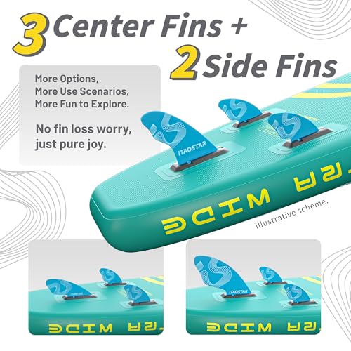 iTAOSTAR Daisy 11'6’ × 35” Extra Wide Paddle Board with Seat, One-Stop Premium SUP Board Accessories, Tailored 5 Fins, Sta...