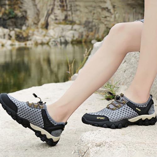 Water Shoes for Men Quick Drying Sneakers Breathable Non-Slip Outdoor Hike Barefoot Shoes for Sport Beach Pool Aqua Swim S...