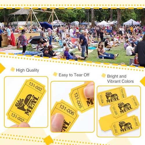 ESSENTIAL 1000 Raffle Tickets Rolls, Meal Tickets Single Roll for Events, Leisure, Movie Watching, Entertainment, Class Re...