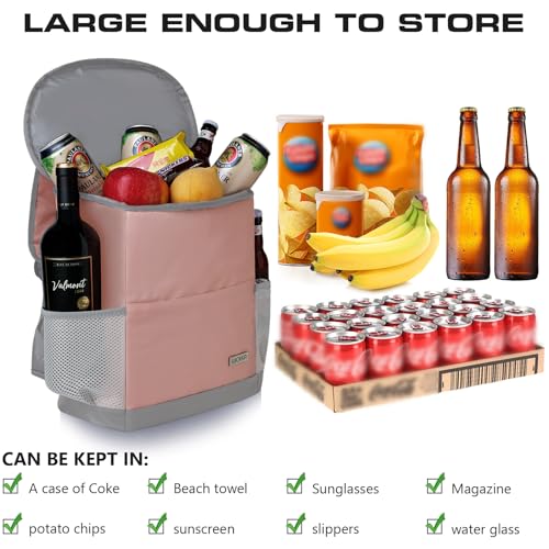 Insulated Cooler Backpack Outdoor - Leak Proof Backpack Cooler 30 Cans, Waterproof Lightweight Cooler Bag for 12h Hot/Cold...