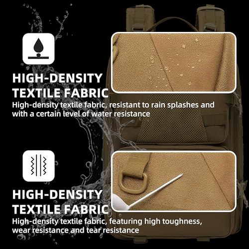 aiGear 50L Military Tactical Backpack 3 Days Assault Pack Large Day Backpack for Men Molle Army Bug Out Bag Waterproof Hea...