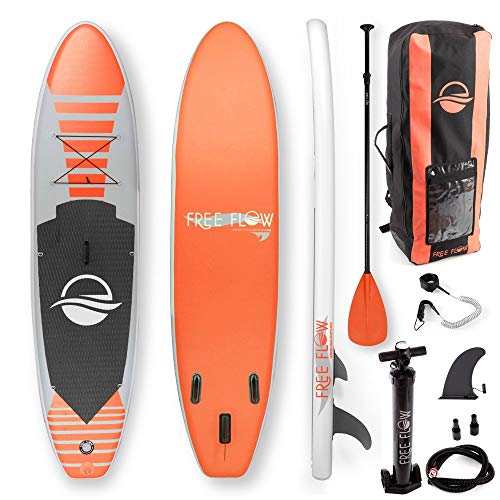 SereneLife Inflatable Stand Up Paddle Board, Wide Stable Design with Non-Slip EVA Deck Pad, Includes Premium SUP Accessori...