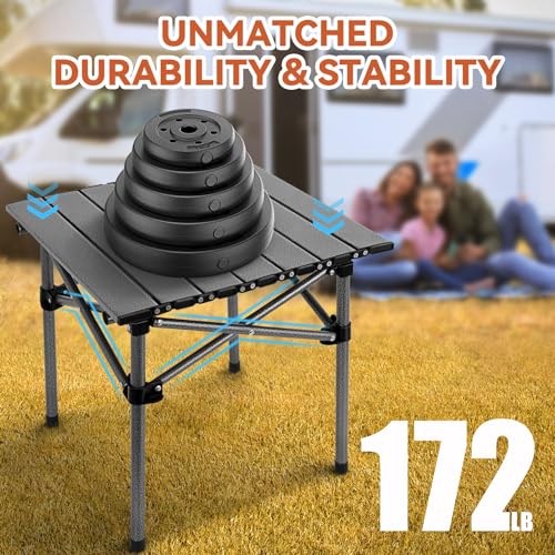 Opliy Folding Camping Table,Portable Table for 1-2 Persons -Collapsible Table Lightweight with Carry Bag for Camping, Hiki...