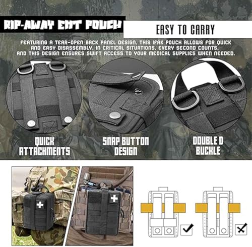 1 PCS Molle Pouch,Tactical Pouch,Empty Bag Without Accessories,The Perfect Storage Bag for Camping Hiking Car and Trave