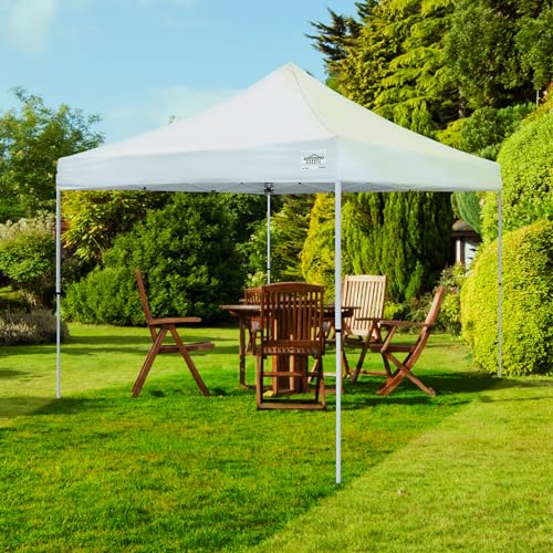 Caravan Canopy M Series Pro 2 10 x 10 ft Straight Leg Pop-Up Canopy Tent, White