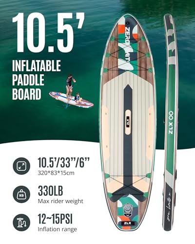 2 PCS Paddle Board - 10.5 FT Inflatable Stand Up Paddle Board with Accessories & 11.5 FT Inflatable Stand Up Paddle Board ...