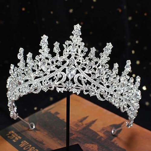 COCIDE Silver Tiara and Crown for Women Crystal Queen Crowns Rhinestone Princess Tiaras for Girl Bride Wedding Hair Access...
