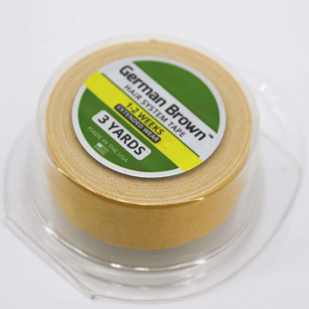 Brown Liner/Cloth/German Brown Double Sided Roll Tapes Stickers Adhesive Men Hair System Replacement Toupee Hair Extension Wig B