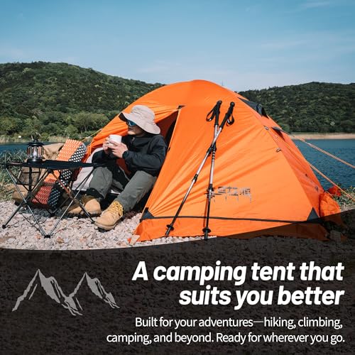 Himalaya 2/3 Person 4 Season Tent - Winter Tent, Waterproof, Windproof, Lightweight, Portable, PU5000 for Camping, Hiking,...
