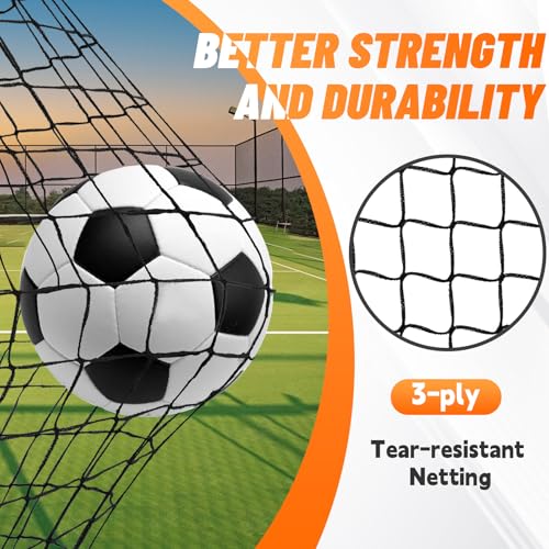 Bearwill Soccer Goal, Kids Soccer Goals for Backyard Set of 2, 4x3ft Portable Soccer Goal Pop Up Soccer Net, Kids Soccer N...