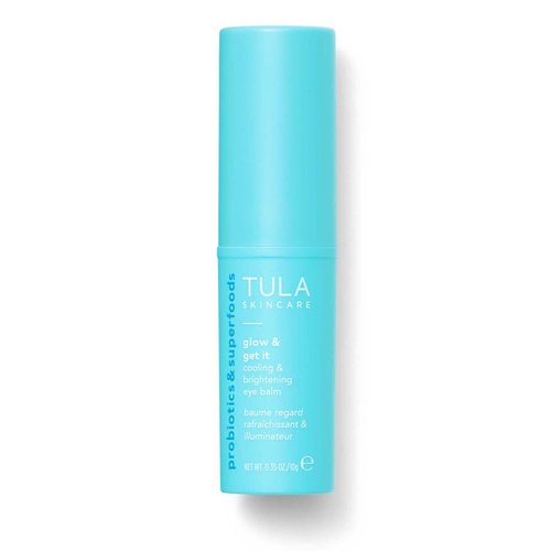 TULA Skin Care 24-7 Power Swipe Hydrating Day & Night Treatment Eye Balm 0.23 oz + Glow & Get It Cooling & Brightening Eye Balm 0.35 oz, 2 Piece Set