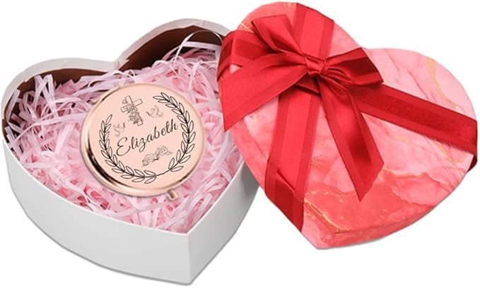 Eunigem Personalized Compact Mirror for Women-Custom Mirror Gifts for Bridesmaid,Wedding,Birthday,Mom,Friend,Wife,Christian