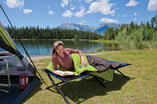 Coleman Duck Harbor Cool-Weather Sleeping Bag, Cotton Flannel Adult Sleeping Bag for 30°F/50°F Nights, Includes Ventilatio...