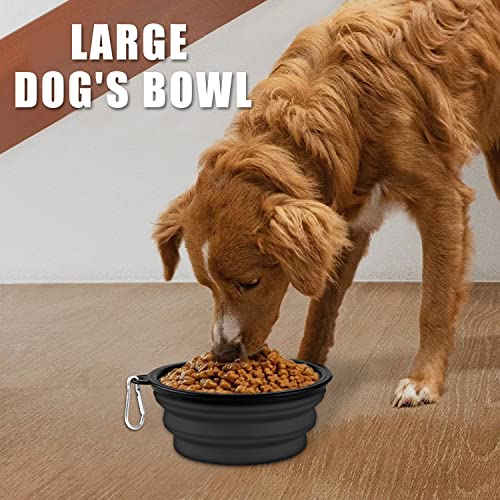 Collapsible Dog Bowls-2 Pack Large Size for Large/Medium Dogs, Pet Travel Water Bowl, Dogs Cat Portable Water Bowl, Dog Pe...