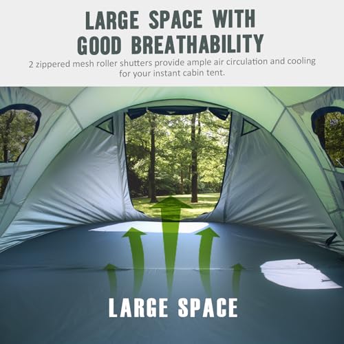 ROAMIST Tents for Camping, 2/3/4 Person Easy Pop Up Tents for Camping, Waterproof Windproof Automatic Setup Camping Tent w...