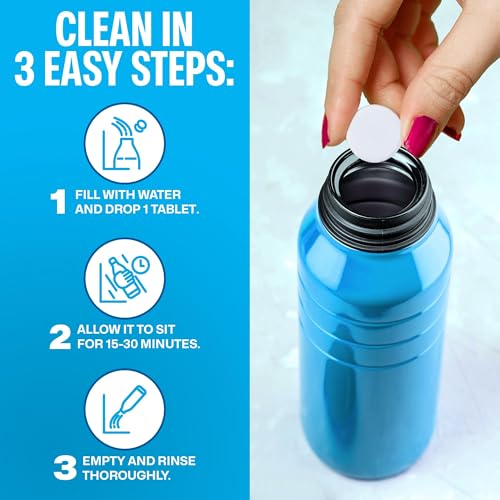 Sudstainables Water Bottle Cleaning Tablets – 36-Pack | Chlorine-Free & Odor-Control Formula | Water Bottle Cleaner, Flask...