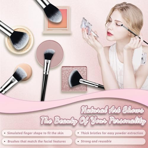 Makeup Brush Set, Premium Synthetic 14 Pcs Makeup Brushes, Travel Makeup Brush Set for Foundation, Concealer, Blush and Ey...