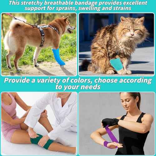 90 Pack Colorful Self Adhesive Bandage Wrap Bulk 2 Inch x 5 Yards Cohesive Bandage,Vet Wrap Breathable Elastic Self-Adherent Tape for Stretch Athletic Sports Wrist Ankle Dogs Pet Vet Wrap 18 Colors