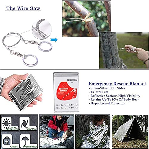 Gifts for Men Husband Dad Friend, Emergency Survival Kit 16 in 1, Upgrade Compact Survival Gear, Cool EDC Survival Tool fo...