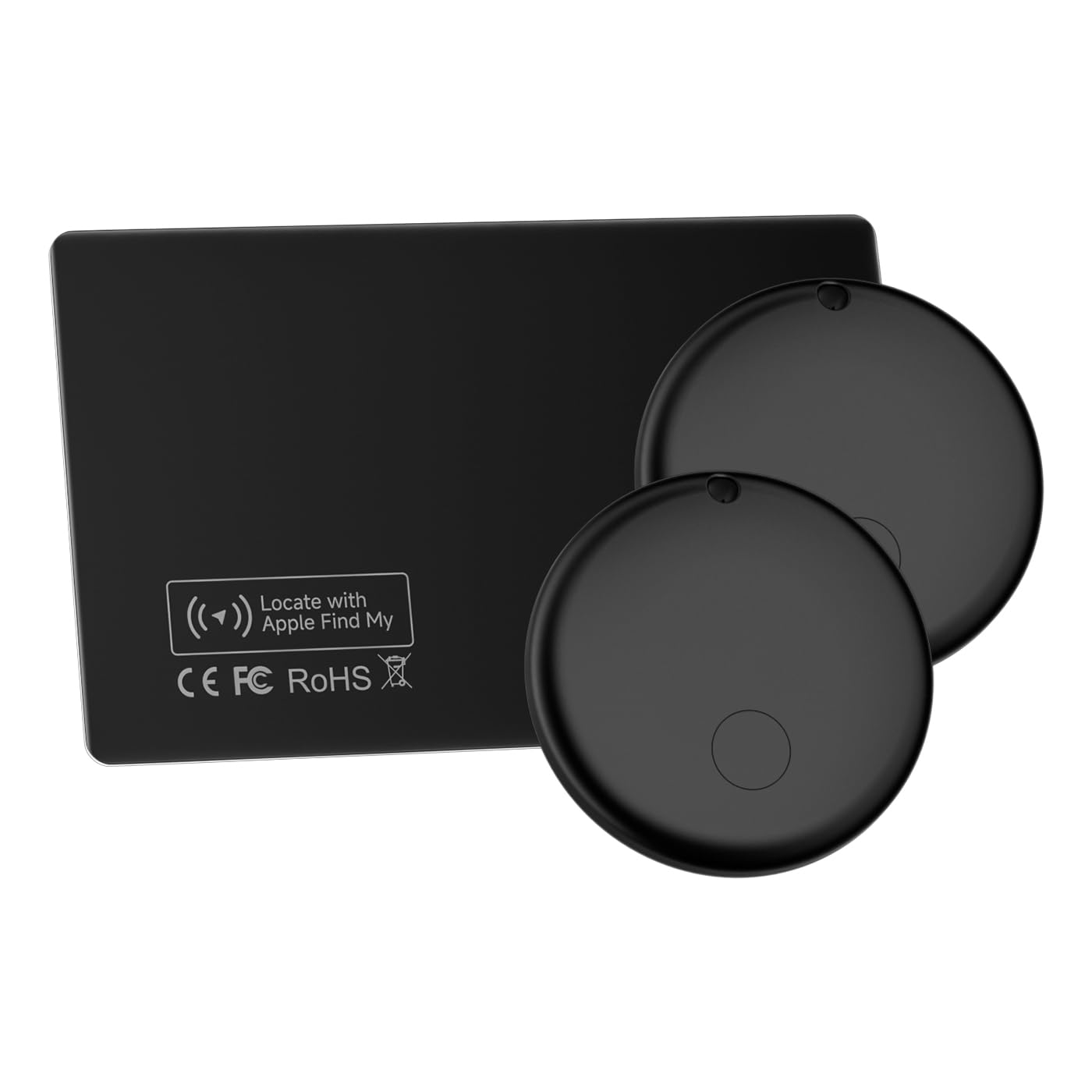 JTD Mini Trackers & Wallet Tracker Card, Find My Smart Wallet Card Rechargeable, IP68 Waterproof, Compatible with Apple (iOS Onl