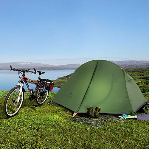 Naturehike Bikepacking 1 Person Tent, Waterproof Easy Set up Free Standing Single Person Tent, Lightweight Backpacking Ten...