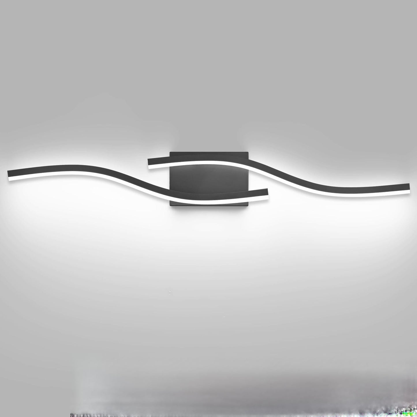 PRESDE 32inch LED Vanity Light Modern Bathroom Light Fixtures Over Mirror Matte Black Bath Wall Lighting Bar Dimmable 3 Colors Changeable