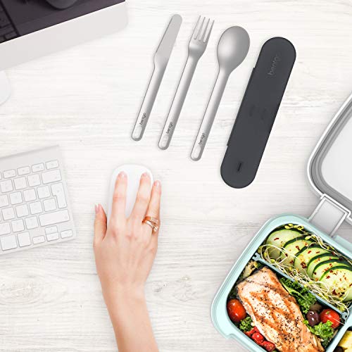 Bentgo Stainless Travel Utensil Set - Reusable 3-Piece Silverware Set with Carrying Case, High-Grade Premium Steel, BPA-Fr...