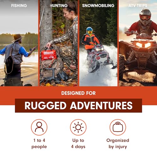 Adventure Medical Kits Sportsman Series Medical Kit - 200 - First Aid Kit for Camping, Hiking, Hunting & More - For 4 Peop...