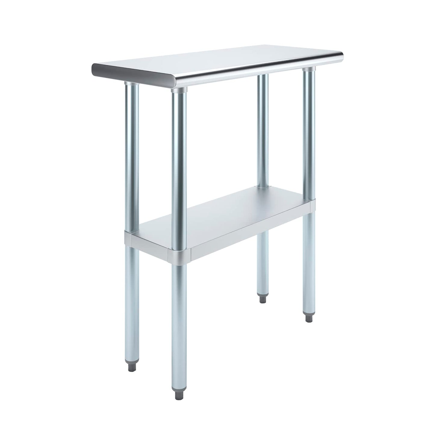AmGood 14 in. x 30 in. Stainless Steel Work Table | Metal Kitchen Food Prep Table | NSF