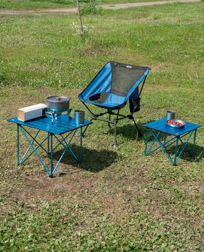 iClimb 1 Folding Table and 1 Anti-Sinking Chair Bundle, Ultralight Compact for Adults Outdoor Beach Backpacking Hiking Cam...