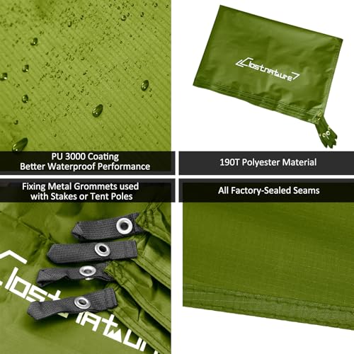 Clostnature Crux 1-Person Tent for Backpacking - 7'3'' x 2'8''x 3' Ultralight Waterproof Camping Tent with Matching Tent F...