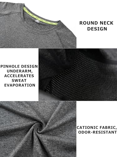 SENBWL Moisture Wicking Quick Dry Soft Pickleball Workout Hiking Camping Running Shirts for Men Outdoor Sports