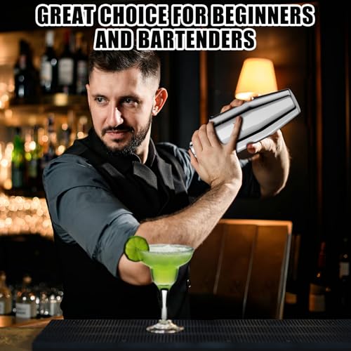 IOV Cocktail Shaker, 24 oz Martini Shaker, Drink Mixer with Built-in Strainer, Professional Stainless Steel Margarita Alco...