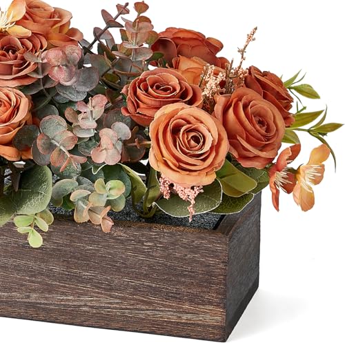 Dahey Centerpiece Table Decorations for Dining Room Farmhouse Living Room Fall Table Centerpieces Decor Wood Tray with 3 A...
