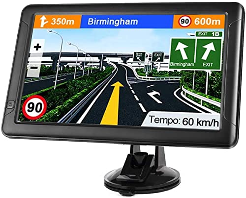 GPS Navigation for Car （9 Inch） Slimline Touch Screen Real Voice Direction ，USA Edition 2025 (Free Lifetime Updates) Turn-...