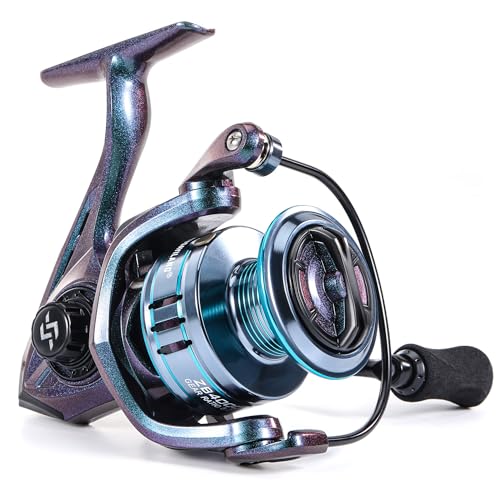 Sougayilang Chameleon Paint Spinning Fishing Reel,Super Powerful Smooth Drag with 11+1 Ball Bearings from 1000 to 4000 Ser...
