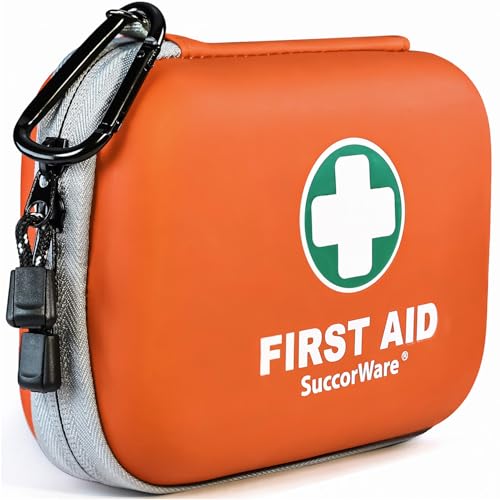 SuccorWare 150 Pieces Mini First Aid Kit - Small Medical Kit with Hard Shell - Emergency First Aid Kit for Car, Travel, Ho...