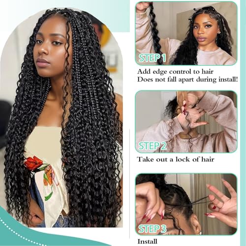 Human Braiding Hair for Boho Braids 100g 26 Inch Deep Wave Bulk Human Hair Braiding Hair Wet and Wavy No Weft Brazilian Virgin Culry Human Hair Extensions for Braiding Black Women 2 Bundles