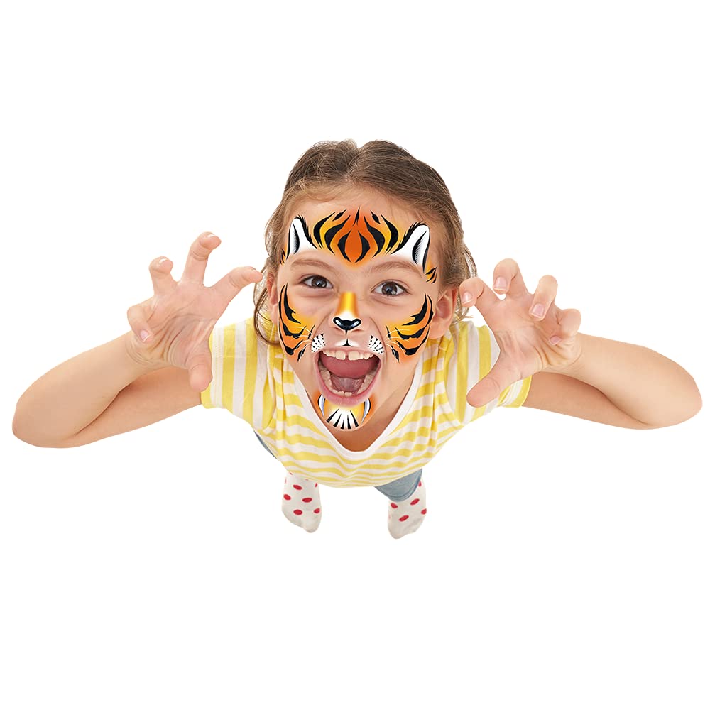 Face Paintoos - Wild Pack - Face Design for a Face Paint Alternative for Kids Ages 4+