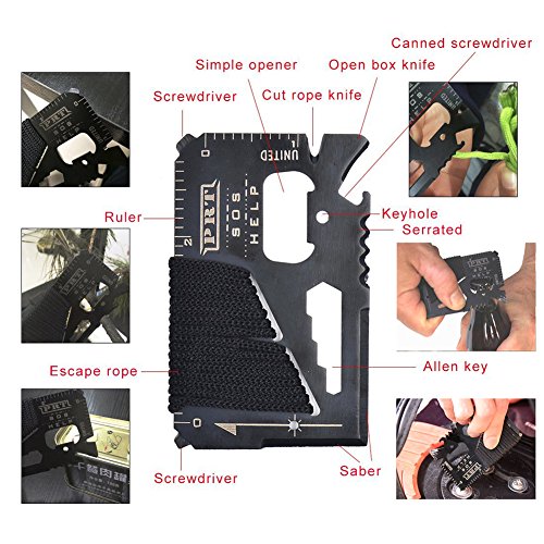 XUANLAN Emergency Survival Kit 13 in 1, Outdoor Survival Gear Tool with Survival Bracelet, Fire Starter, Whistle, Wood Cut...
