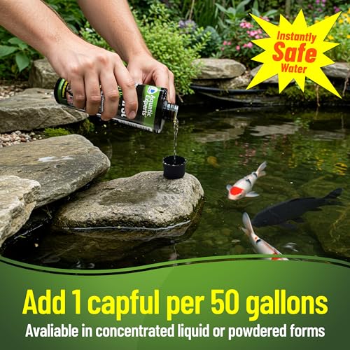 PondFirst Pond Water Conditioner - Concentrated Instant Dechlorinator for Fish Ponds, Makes Water Safe for Koi and Goldfis...