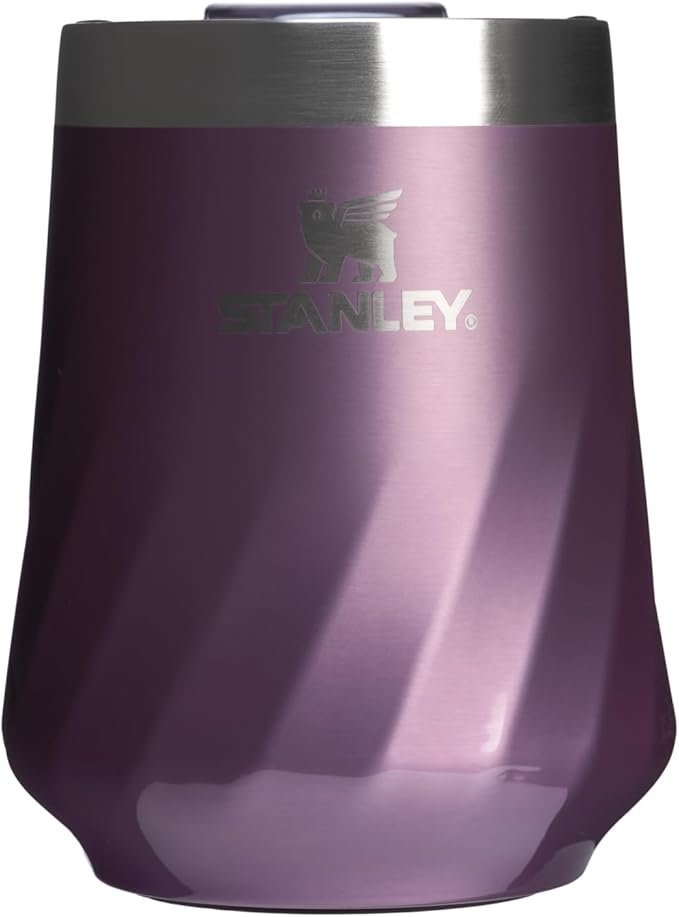 STANLEY The Reserve Textured Wine Tumbler | 11oz | Splash-Proof Lid | Cold Drinks & Cocktail Cup | Insulated Stainless Ste...