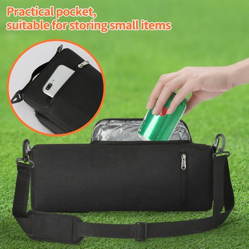 Golf Cooler Bag for Men Women, Small Soft Insulated Beer Cooler Holds 6 Pack of Cans or Two Wine Bottles, Portable Golf Ac...