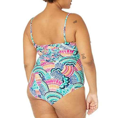 La Blanca Women's Standard Ruffle Bandeau One Piece Swimsuit